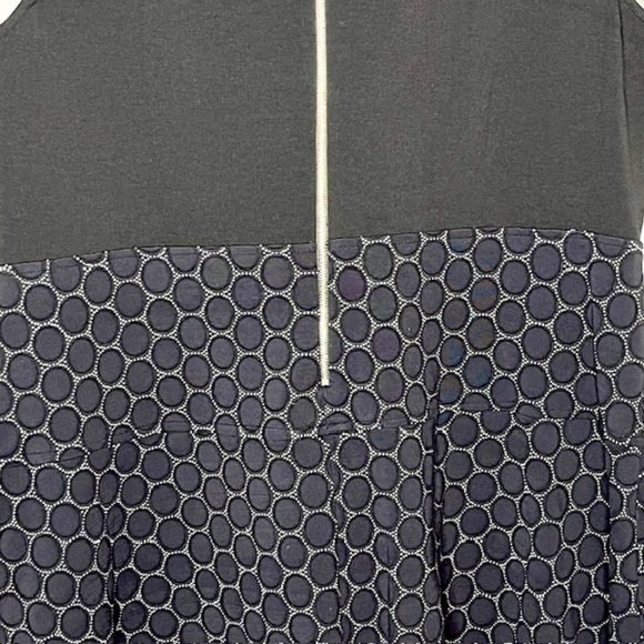 Julia Jordan Cap Sleeve Fit/Flare Jacquard Dress - Black/White - 16W - Picture 7 of 11